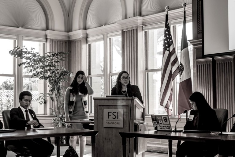 Delegates present at the Bechtel Conference Center at Encina Hall. (Courtesy of Marielena Melgoza)