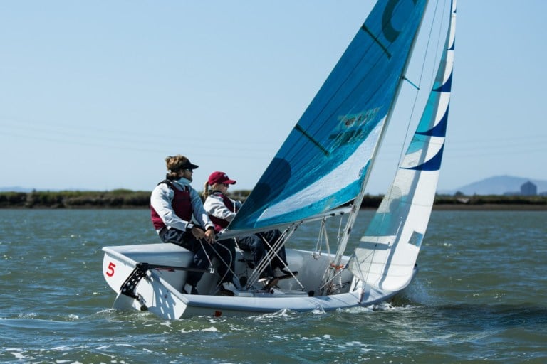 Stanford Sailing at the Stanford University Rowing and Sailing Center in Redwood Shores, CA on April 2, 2015