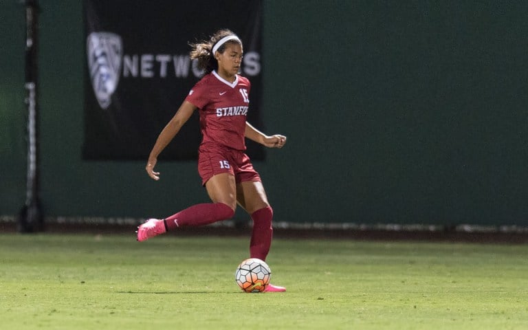 STANFORD, CA - September 11, 2015: The Stanford Cardinal vs Penn State Nittany Lions women's soccer match in Stanford, California. Final score, Stanford 0, Penn State 2.