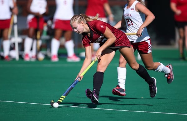 Sophomore attacker Katie Keyser (above) notched Stanford's only goal of its American East Championship semifinal against Maine. Despite dominating play, the Cardinal were unable to find the back of the net, and ultimately lost 2-1 in overtime. (HECTOR GARCIA MOLINA/stanfordphoto.com).