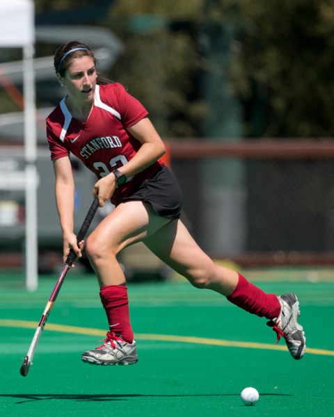 Senior midfielder Maddie Secco (above), scored one of her team-leading eight goals in the Cardinal's victory over Duke earlier and the season. (BOB DREBIN/isiphotos.com)