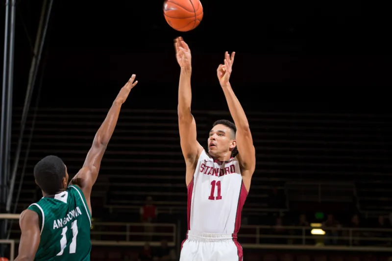 Stanford, CA - November 13, 2015: Stanford Men's Basketball vs Wisconsin-Green Bay. Final score Stanford 93   Wisconsin 89.