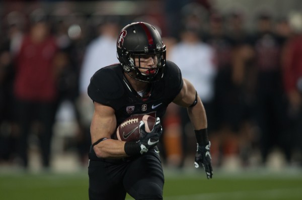 Christian McCaffrey (above) is one of the finalists for the 2015 Heisman Trophy in recognition of a record-breaking season in which he broke the all-time single-season all-purpose yards record. (RAHIM ULLAH/The Stanford Daily)