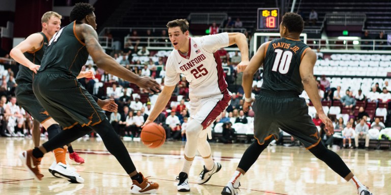 Stanford senior forward Roscoe Allen (above center)