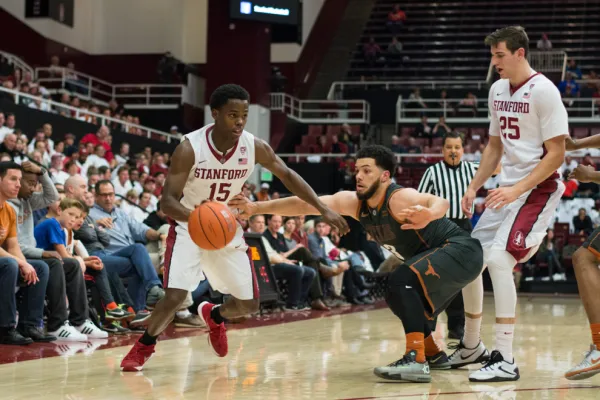 Junior guard Marcus Allen (left) and Rosco Allen scored 14 of the Cardinal's last 19 points to hold off Oregon State. (RAHIM ULLAH/The Stanford Daily)