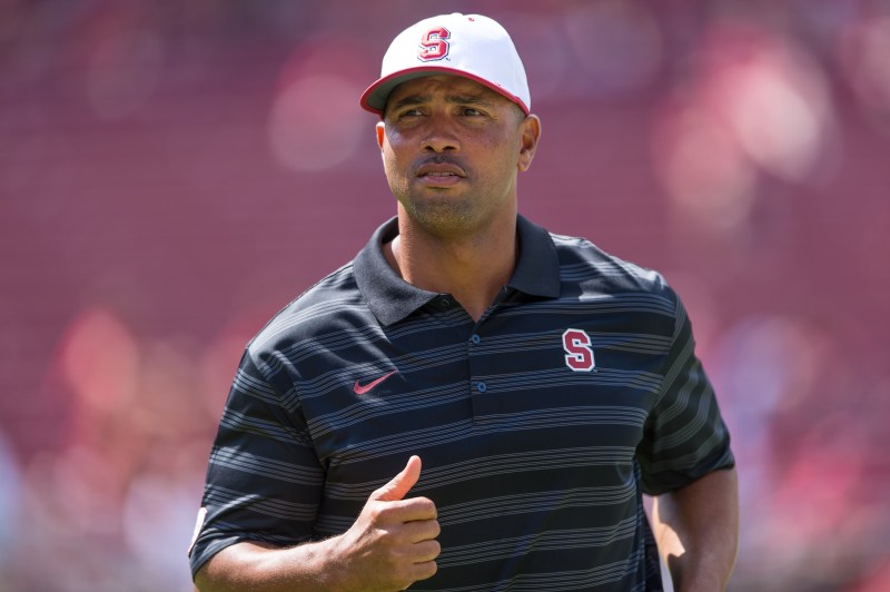 Before he spent 2015 as the defensive line coach for College Football Playoff qualifier Oklahoma, Diron Reynolds (above) served as a defensive assistant at Stanford. He will bring 11 years of NFL coaching experience back to The Farm as the successor to the legendary Randy Hart. (JIM SHORIN/stanfordphoto.com)