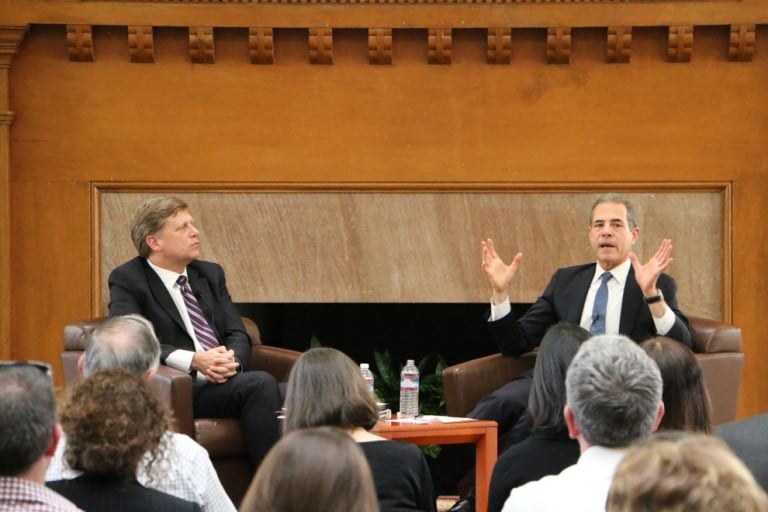 President Obama's upcoming visit was announced on Monday at a discussion with Under Secretary of State Richard Stengel. (KEVIN HSU/The Stanford Daily)