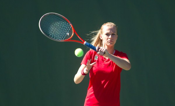 Caroline Doyle (above) is one half the No. 10 doubles pair in the country, with her partner being teammate Taylor Davidson. The duo have gone 
(NORBERT VON DER GROEBEN/isiphotos.com)