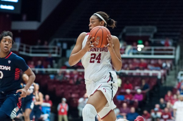 Junior forward Erica McCall (above) notched a double-double the last time Stanford faced Utah, a game in which four Cardinal players scored in the double digits. McCall is averaging 13.1 points per game and a team-best 9.4 rebounds per game. (RAHIM ULLAH/The Stanford Daily)