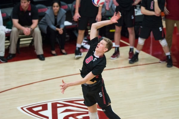 Senior setter James Shaw (above) is currently ninth in the nation in assists per set. The hot-handed Cardinal have won seven of their last eight matches and hope to continue their dominant performance this weekend against No. 10 UCSB and No. 2 UCLA. (RAHIM ULLAH/The Stanford Daily)
