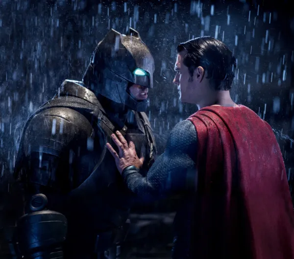 Ben Affleck as Batman and Henry Cavill as Superman in Zack Snyder's latest bomb. (Courtesy of Warner Bros. Pictures)