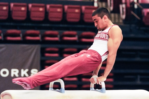 After taking first place in last weekend's International Collegiate Challenge, the No. 2 men's gymnastics squad will take on No. 1 Oklahoma this Saturday. The team will count on another strong performance from top-ranked junior Akash Modi. (MIKE KHEIR/The Stanford Daily)