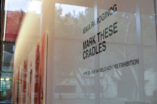 'Mark These Cradles,' as seen at the Moghadam Gallery. Photo by Elijah Moreau.