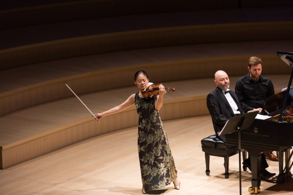 Midori performing at Bing Concert Hall. (Courtesy of Harrison Truong)