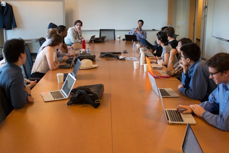 Students meet for The Cardinal Fund, which allows to invest real money, sometimes with questionable returns (TIFFANY ONG/The Stanford Daily)