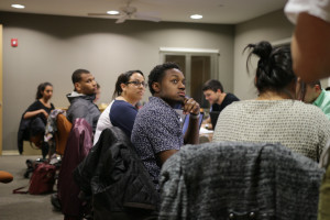 In the 17th Undergraduate Senate's penultimate meeting, Senators discussed a bill to provide funding to Greek organizations to help low-income students pay for dues (ROBERT SHI/The Stanford Daily).