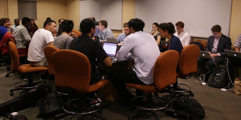 Tuesday saw the end of the colorful tenure of the 17th Undergraduate Senate (ROBERT SHI/The Stanford Daily).