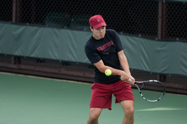 Junior Brandon Sutter (above) picked up the only point for Stanford with a singles win in a 4-1 loss to Cal that closed the Cardinal's regular season. (RAHIM ULLAH/The Stanford Daily)