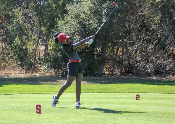 Senior Mariah Stackhouse (above) will participate in the final Pac-12 Championships of her career this week and will aim to win the conference title for the second time in three years. Stanford won in 2014 before finishing 18th of 24 teams at NCAA Stroke Play. (AVI BAGLA/The Stanford Daily)