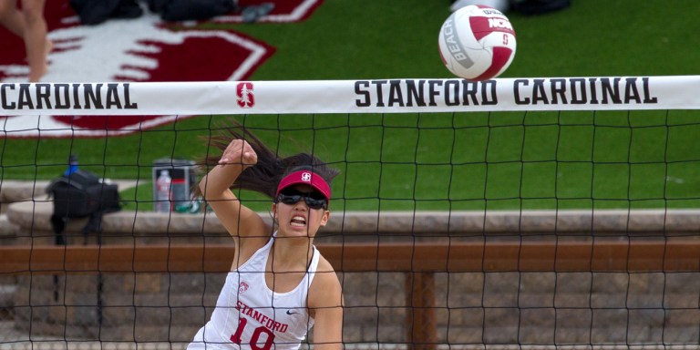 Freshman Payton Chang (above) and partner freshman Hayley Hodson have compiled a 4-7 record in the Cardinal's top spot this season. Hodson and Chang will face off against Arizona's Jianna Bonomi and Katarina Schultz in the first round of the pairs tournament on Thursday. (NORBERT VON DER GROEBEN/isiphotos.com)