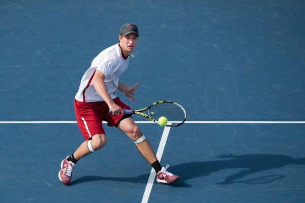 Junior Yale Goldberg (above) contributed to both of Stanford's doubles victories over the weekend against UCLA and USC, but the Cardinal didn't win any singles matches over the weekend as they fell to both LA schools in a tough weekend. (DAVID BERNAL/isiphotos.com)
