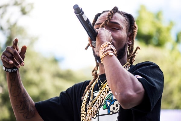 Fetty Wap performing at Frost. (RYAN JAE/The Stanford Daily)