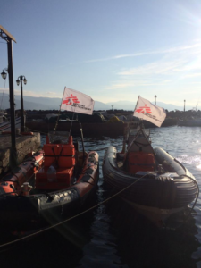 Rescue Boats at Lesbos (Emma Mathers/The Stanford Daily)