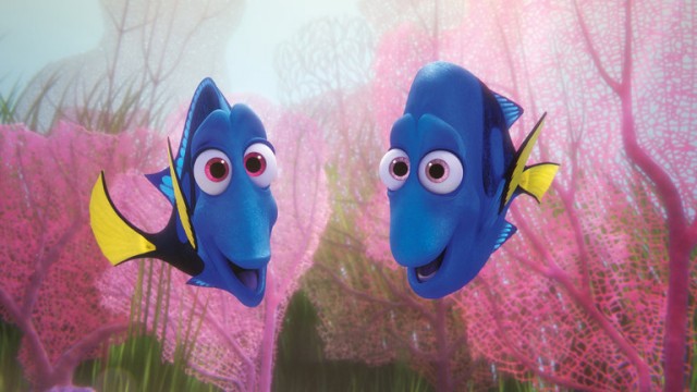 Dory's parents (Diane Keaton and Eugene Levy) in a scene from Pixar's "Finding Dory" (Courtesy of Walt Disney Pictures).