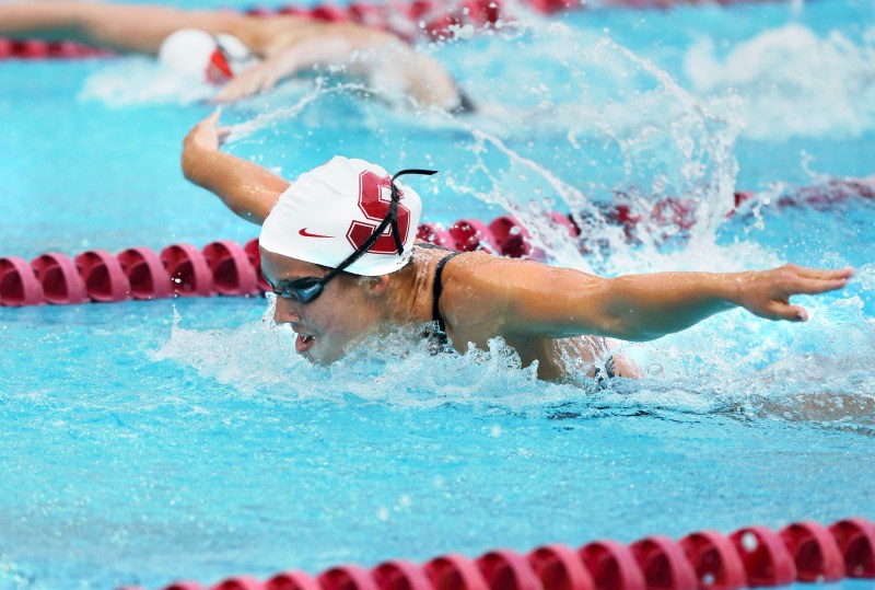 Maya DiRado '14 will compete in three events in Rio, joining eight other past, current and future Stanford swimmers and divers. (HECTOR GARCIA-MOLINA/stanfordphoto.com)