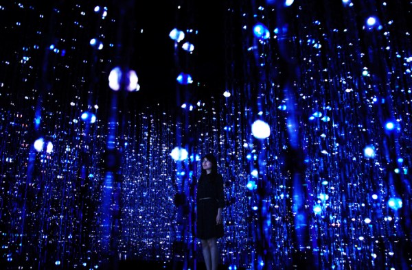 teamLab's "Crystal Universe", one of 20 digital works showing at Pace Gallery's "Living Digital Space and Future Parks" exhibit. (Photo courtesy of Pace Gallery).