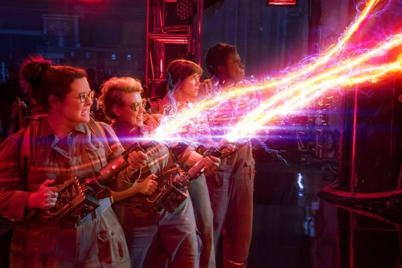 The Ghostbusters (Melissa McCarthy, Kate McKinnon, Kristen Wiig, and Leslie Jones) in Paul Feig's GHOSTBUSTERS. (Photo: Hopper Stone, Sony Pictures Entertainment).