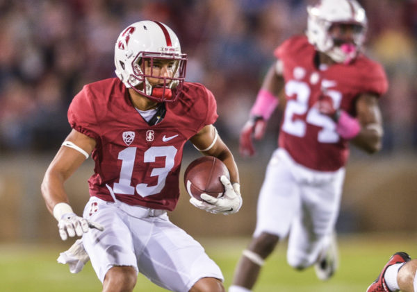 Junior Alijah Holder (left) and sophomore Quenton Meeks (right) are poised to hold down Stanford's secondary. After breakout performances last season, the cornerbacks will look to shut down Kansas State's passing game, led by first-season starter Jesse Ertz. (SAM GIRVIN/The Stanford Daily)