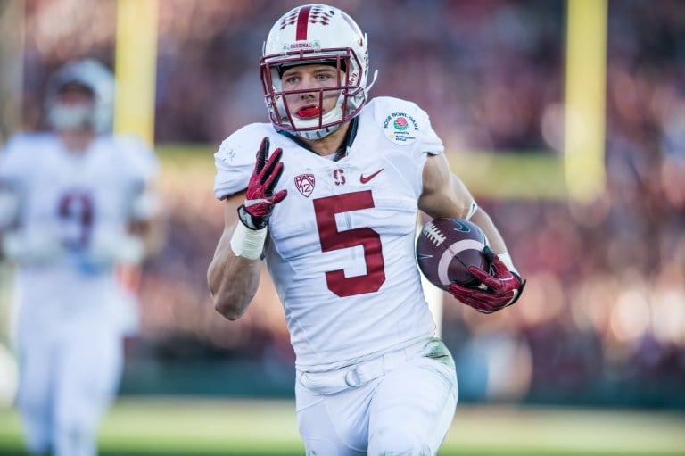 Christian McCaffrey #5. Photo by Rahim Ullah