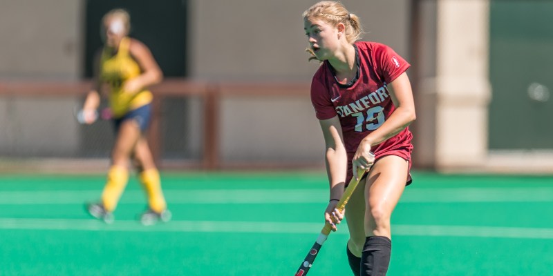 Stanford, Ca - September 2, 2016:  The Stanford Cardinal vs the Michigan Wolverines at Varsity Field Hockey Turf in Stanford, Ca. Final score Stanford 1, Michigan 2.