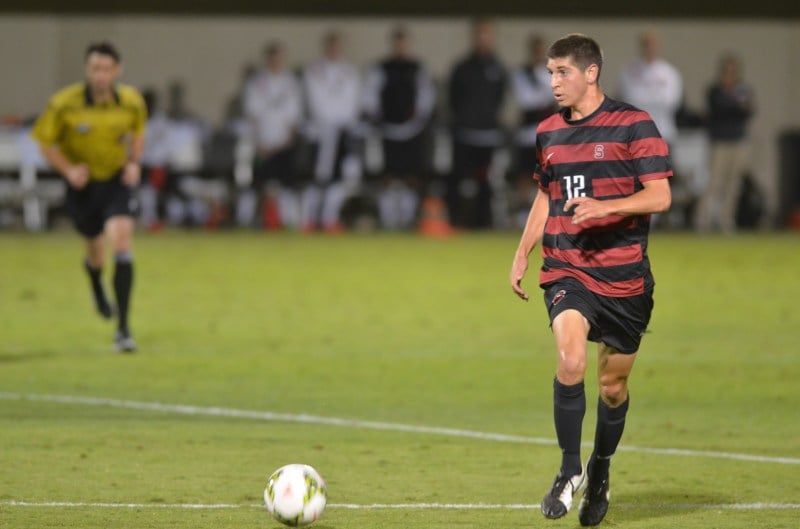 A clutch second-half goal from junior Drew Skundrich (above) allowed the Cardinal to even the score at 2-2 in their draw against Saint Mary's on Sunday. Stanford has kicked off its season with two draws at home, extending the team's unbeaten streak at Cagan to 14 games. (ERIN ASHBY/The Stanford Daily)