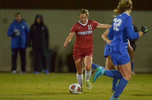 Sophomore Jordan DiBiasi continued her strong start to the season, scoring her team-high sixth goal of the season. Fellow sophomores Tegan McGrady and Averie Collins also scored their first goals of the season in Stanford's 3-0 win over Oregon. (Stanford Daily File Photo)