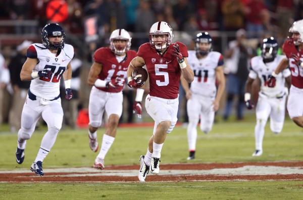Running back Christian McCaffrey was back in full force against Arizona on Saturday. The junior had 23 carries for 169 yards and three touchdowns, marking his first game with a touchdown since Sept. 17 against USC. (CASEY VALENTINE/isiphotos.com)