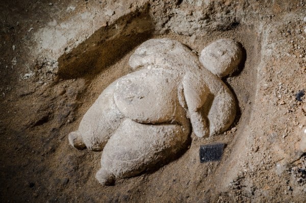 Stanford archaeologists found an intriguing goddess figurine in a dig in Turkey (Courtesy of Jason Quinlan)