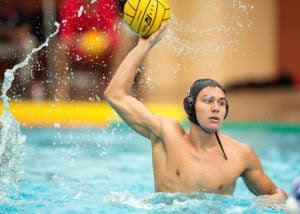 Stanford, CA - October 17, 2015.  Stanford Men's Water Polo vs UCLA at the Avery Aquatic Center on the Stanford Campus.
