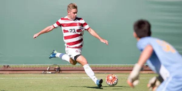 Junior midfielder Sam Werner scored the first goal in Stanford's 3-0 win against No.17 UCLA. This is the Cardinal's fifth consecutive Pac-12 victory this season. (HECTOR GARCIA-MOLINA/stanfordphoto.com)