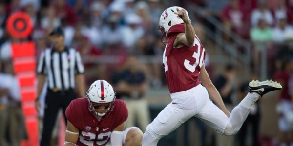 Fifth-year senior kicker Conrad Ukropina was the hero of last year's matchup against Notre Dame, but missed an opening drive field goal opportunity on Saturday by bouncing the football off the top of the upright. (DON FERIA/isiphotos.com)