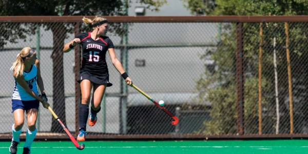 Senior defender Fran Tew was named America East Offensive Player of the Week after a strong performance last week that helped the Cardinal clinch the top seed in the America East Tournament. Tew will look to continue her stellar play as Stanford takes on two Big Ten forces this weekend. (NATHAN STAFFA/The Stanford Daily)