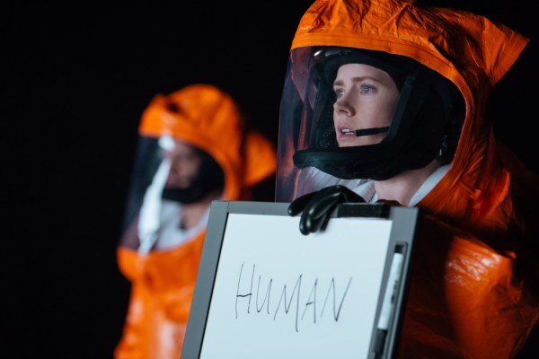 Amy Adams (right) as Louise Banks in ARRIVAL (Courtesy of Paramount Pictures)