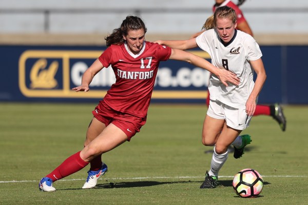 Junior midfielder Andi Sullivan exited Friday's second-round matchup in the second overtime period with a knee injury. Sullivan had been the Cardinal's leading scorer throughout the season. (AL SERMENO/isiphotos.com)