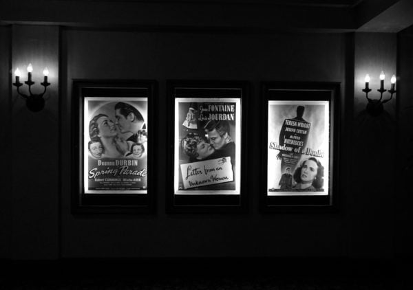 Three posters from the current festival, "Vienna at the Movies." Photo: McKENZIE LYNCH/The Stanford Daily.