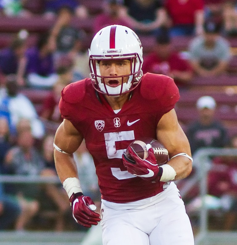 Junior running back Christian McCaffrey (SAM GIRVIN/The Stanford Daily)