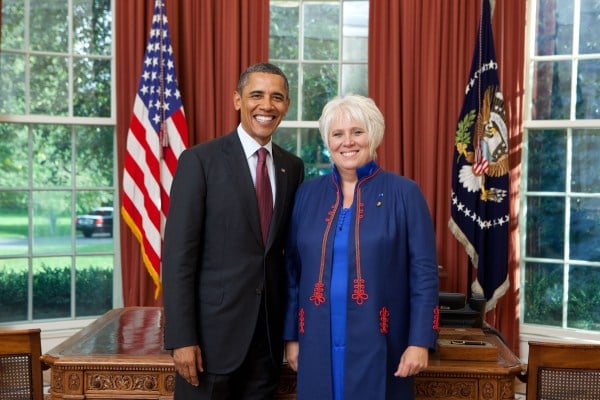 President Barack Obama participates in an Ambassador Marina Kaljurand, Republic of Estonia, in the Oval Office, Sept. 9, 2011. (Official White House Photo by Lawrence Jackson)
This photograph is provided by THE WHITE HOUSE as a courtesy and may be printed by the subject(s) in the photograph for personal use only. The photograph may not be manipulated in any way and may not otherwise be reproduced, disseminated or broadcast, without the written permission of the White House Photo Office. This photograph may not be used in any commercial or political materials, advertisements, emails, products, promotions that in any way suggests approval or endorsement of the President, the First Family, or the White House.