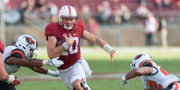 Even after two statistically unimpressive starts to his career as a passer, junior quarterback Keller Chryst only needs to continue to show improvement against the Ducks, according to head coach David Shaw. (DAVID BERNAL/isiphotos.com)