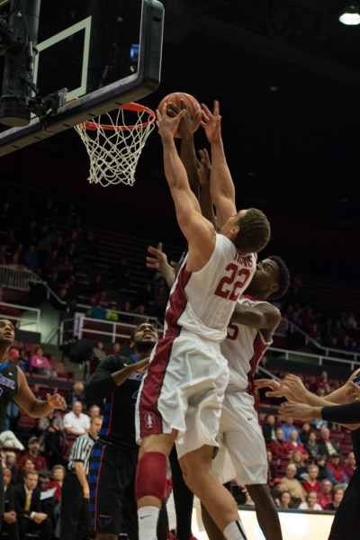Junior forward Reid Travis is among the most promising returning members of the Cardinal squad. Although his last season was curtailed by injury, Travis looks poised for a big year. (RAHIM ULLAH/The Stanford Daily)
