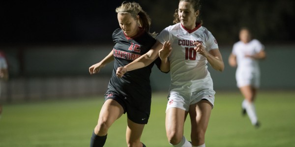As Stanford gets set to host the first round of the NCAA Tournament, the team looks to rely on the offensive power of players such as Megan Turner, Andi Sullivan and Kyra Carusa (above). Carusa was among the Cardinal who scored in the team's regular season finale. (LYNDSAY RADNEDGE/isiphotos.com)